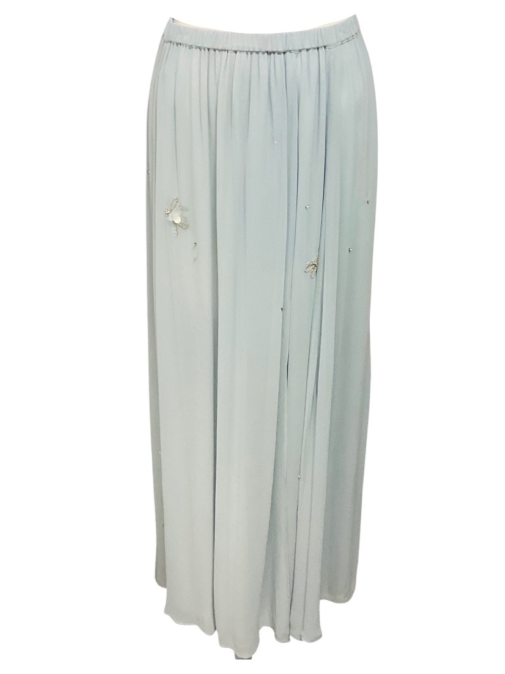 FORTE_FORTE LIGHT BLUE NEBBIOLINA CAROUSEL DES SYLPHES EMBROIDERY MAXI SKIRT